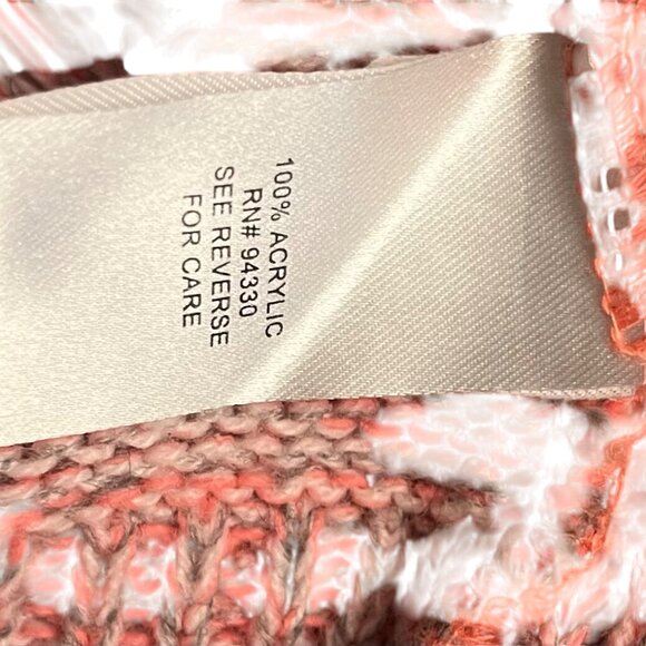 Takeout Cardigan Sweater Pink Grey Size Large - Picture 5 of 6